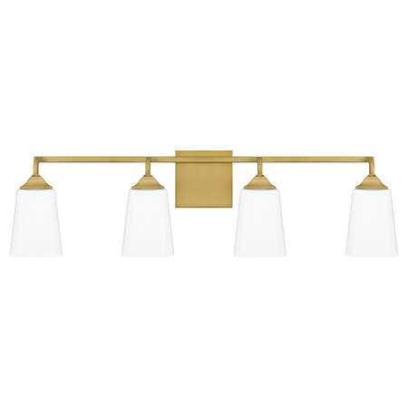 Quoizel Thoresby 4-Light Aged Brass Vanity Light THO8631AB